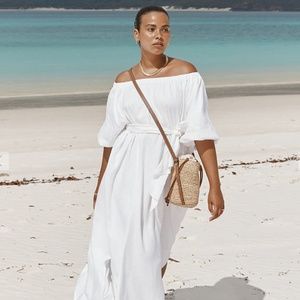 DISSH Kate White Linen Dress US 10 (fits 12/14)